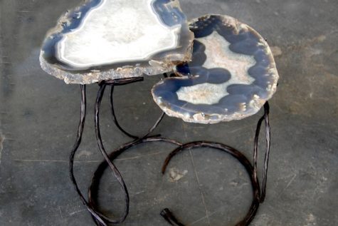Agate Side Table Round Decor